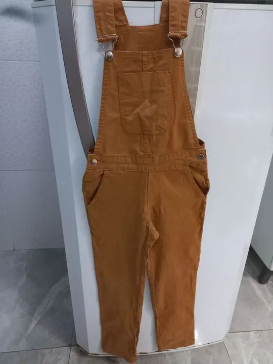 Macacão Jeans Infantil - Tamanho 12-Semi Novo. - Foto 6