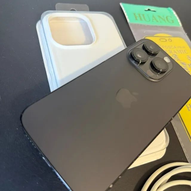 IPhone 14 Pro 256GB Preto Nunca mexido! Com Brindes! Ótimo estado! Aceito cartão! - Foto 2