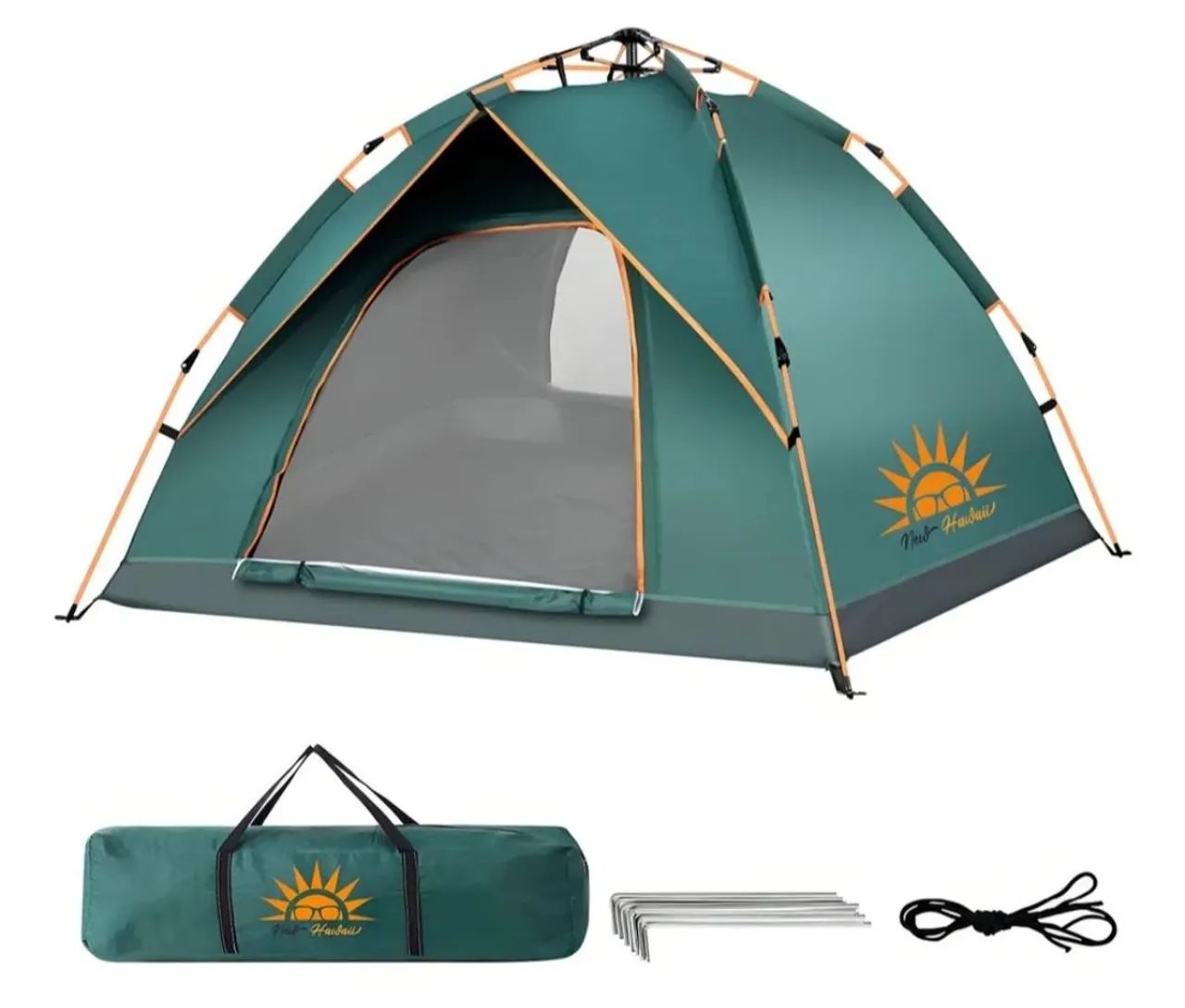 Kit acampamento: barraca, saco de dormir e colchonete 