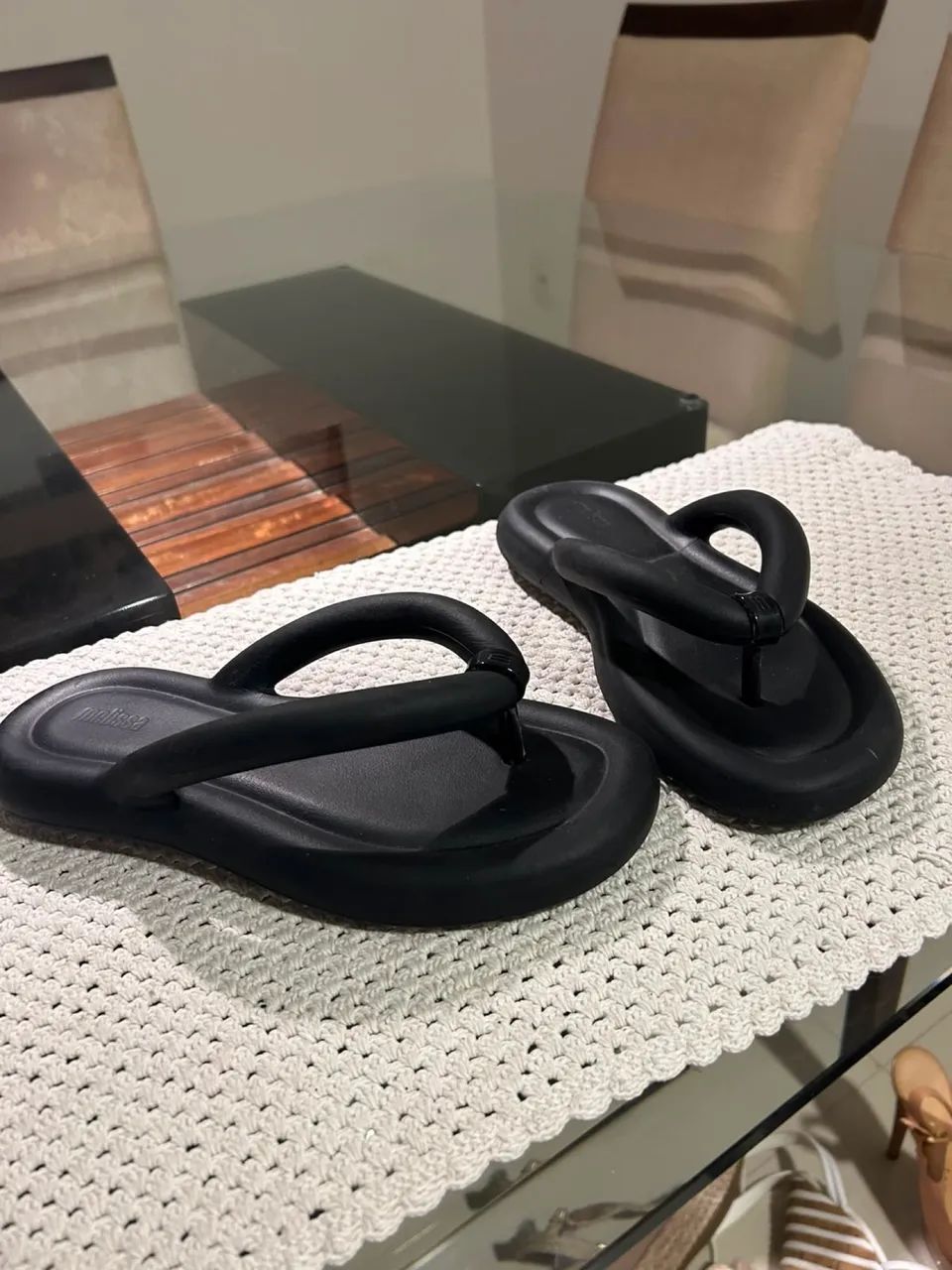 Chinelo Melissa  preta 