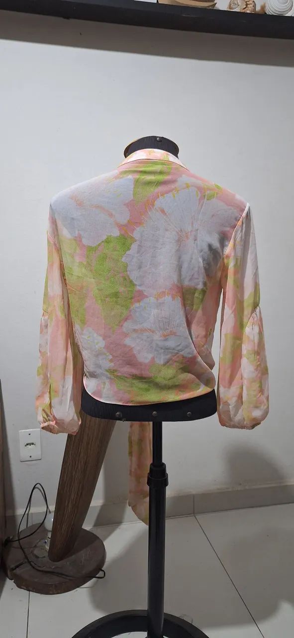 Camisa longa floral - Foto 2