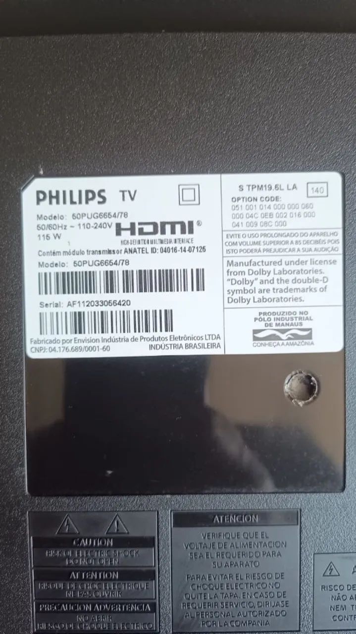 Tv 50 Philips com defeito  - Foto 2