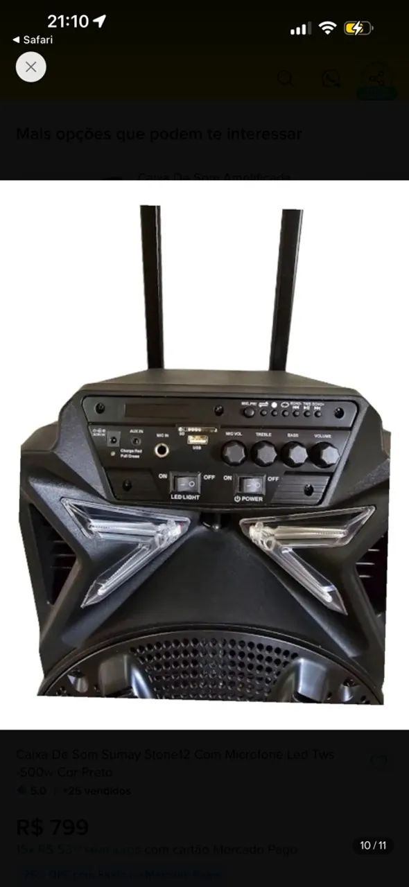 CAIXA DE SOM CAP52 SUMAY STONE 12 550W