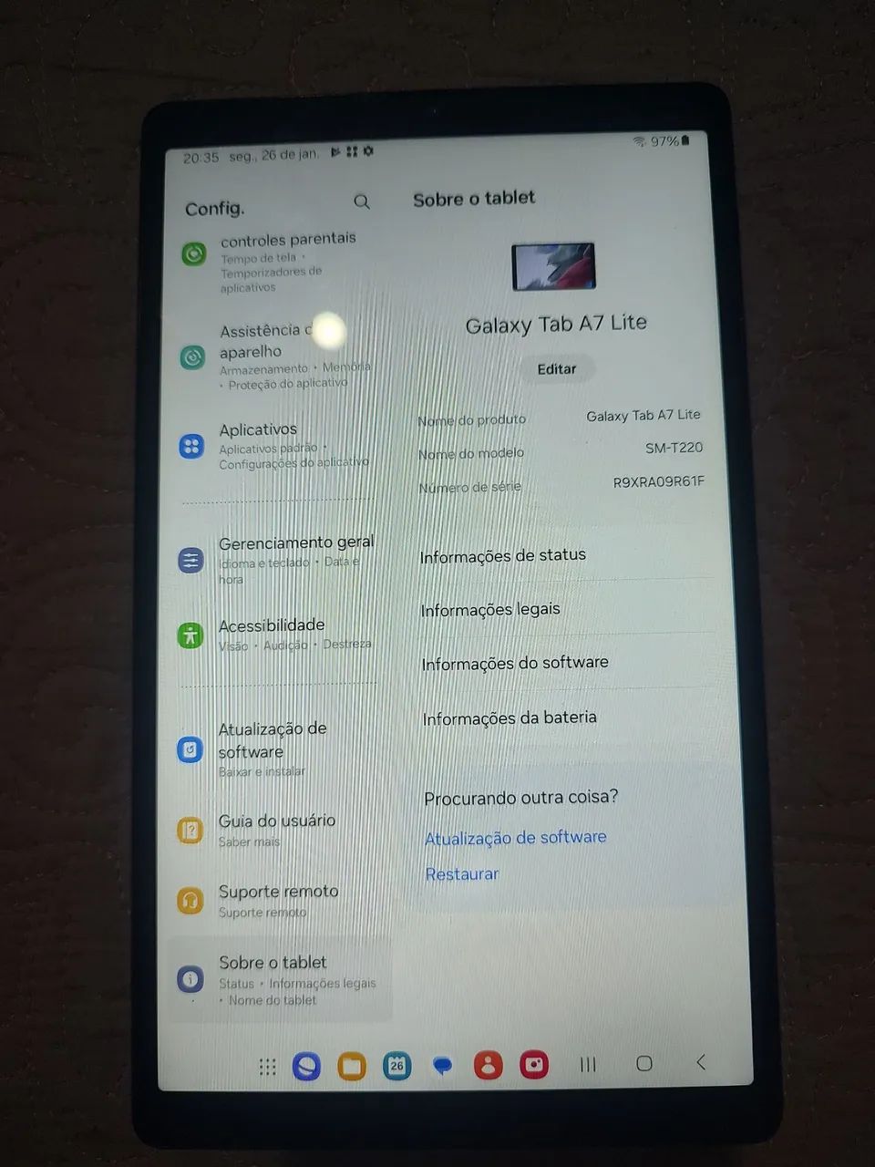 Galaxy tab A7 lite 