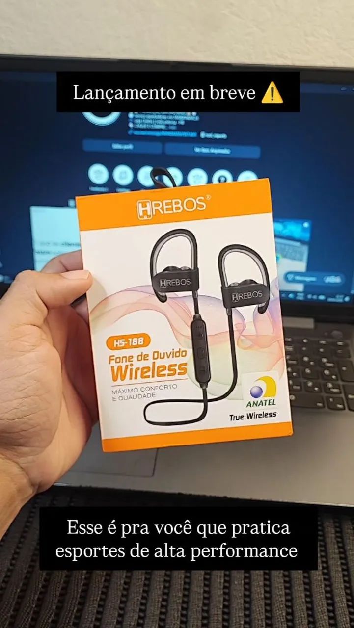 Fone bluetooth H REBOS - para corrida  - Foto 3