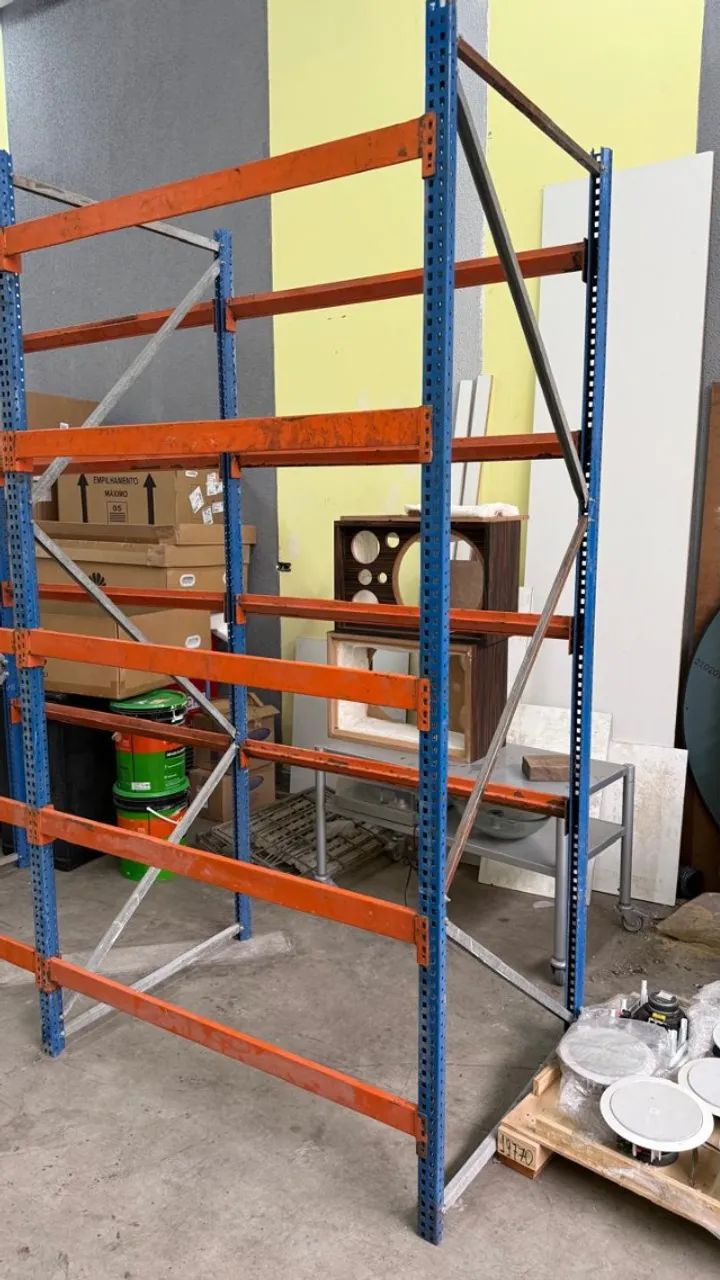 Prateleira Porta Palete Mini Porta Palete Logística Produção Almoxarifado Comércio Loja - Foto 3