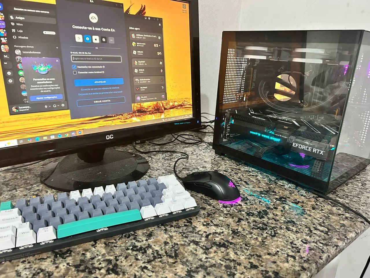 Kit pc gamer + mouse e teclado
