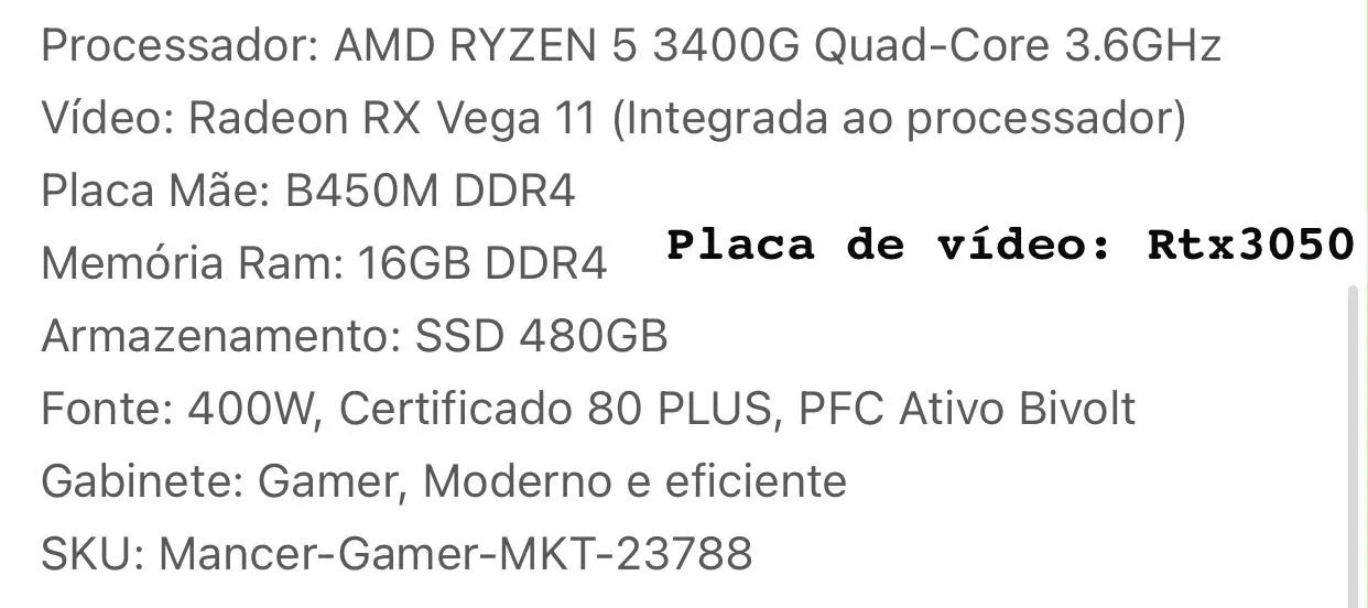 Computador completo (Rtx 3050) - Foto 2
