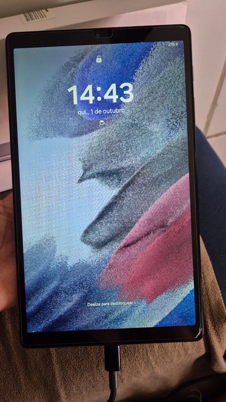 Tablet Samsung Galaxy A7 Lite acompanha teclado - Foto 2