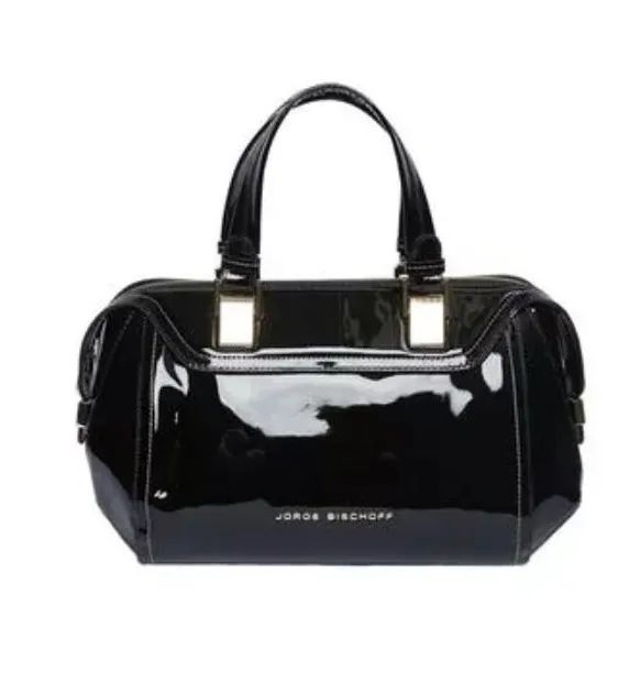 Bolsa de Couro Preta A25 x L37 x P10cm - Jorge Bischoff - Bolsas