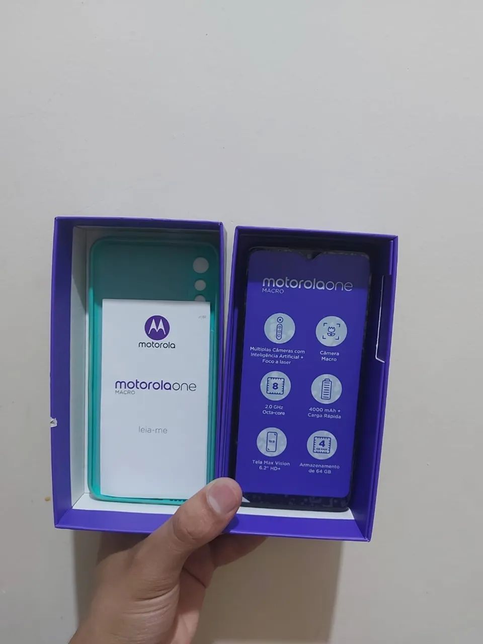 Motorola One Macro Azul - Na Caixa Completo - Foto 4