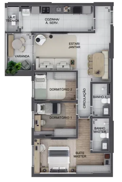 PLANTA 87m²