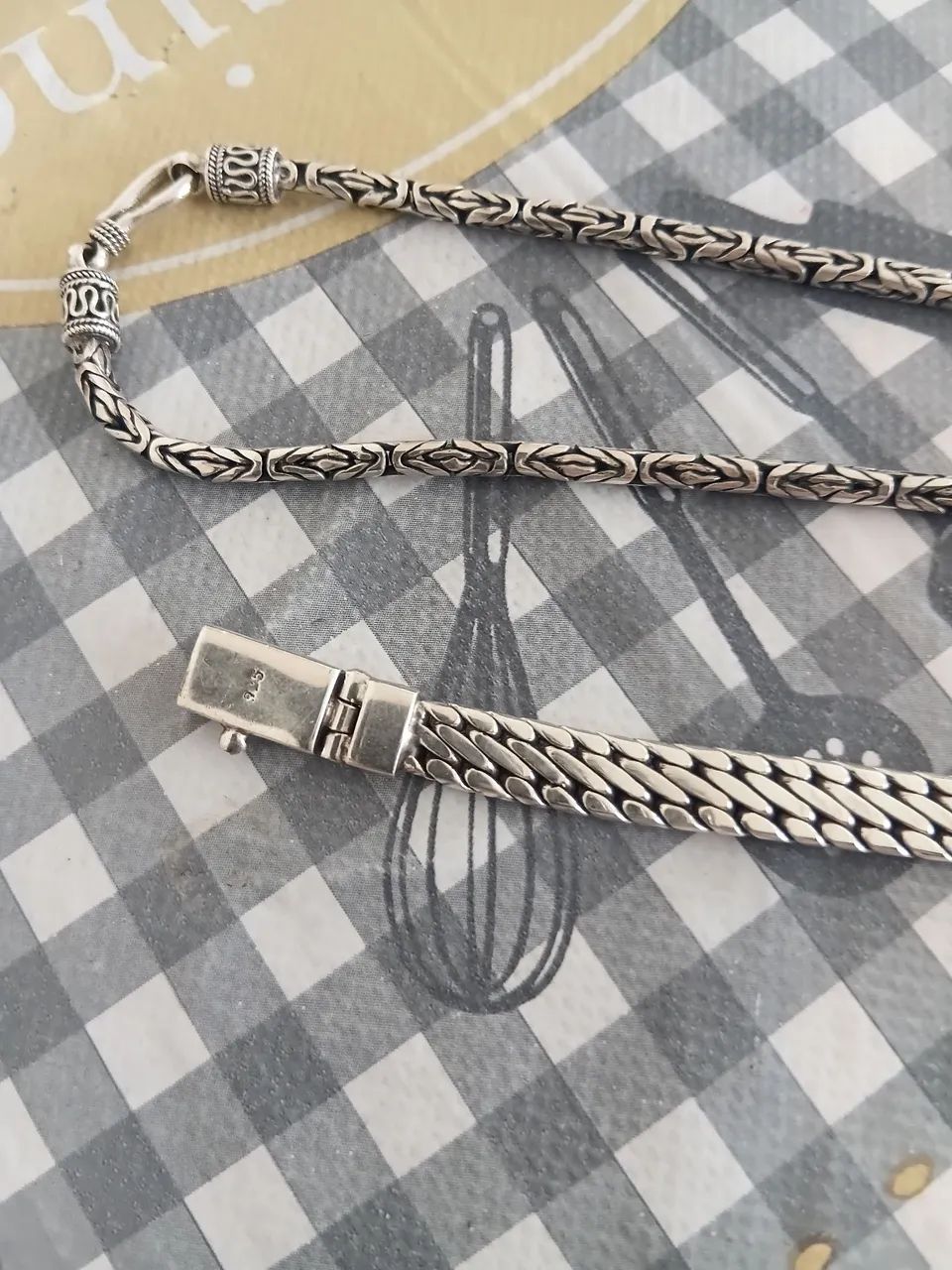 Pulseira e colar prata de Bali  - Foto 3