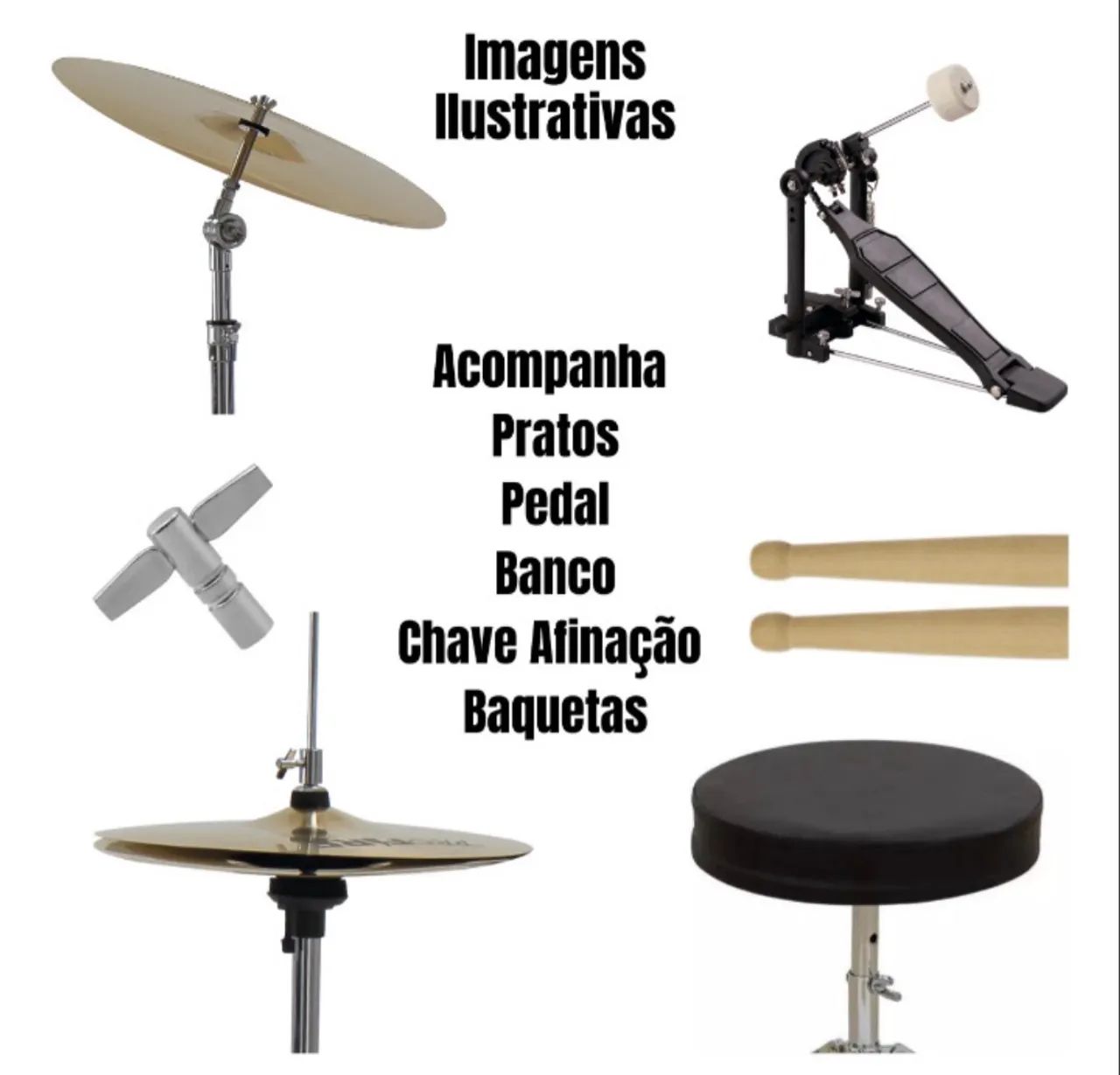 Bateria acústica completa  - Foto 4
