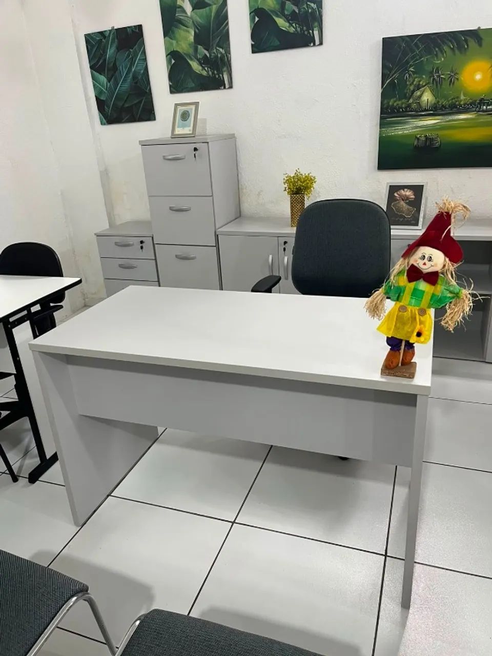 Mesa 1,20m na cor cinza - Foto 2