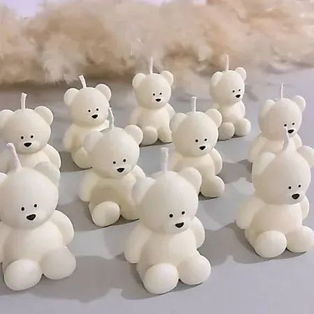50 Mini Velas em Formato de Ursinho 