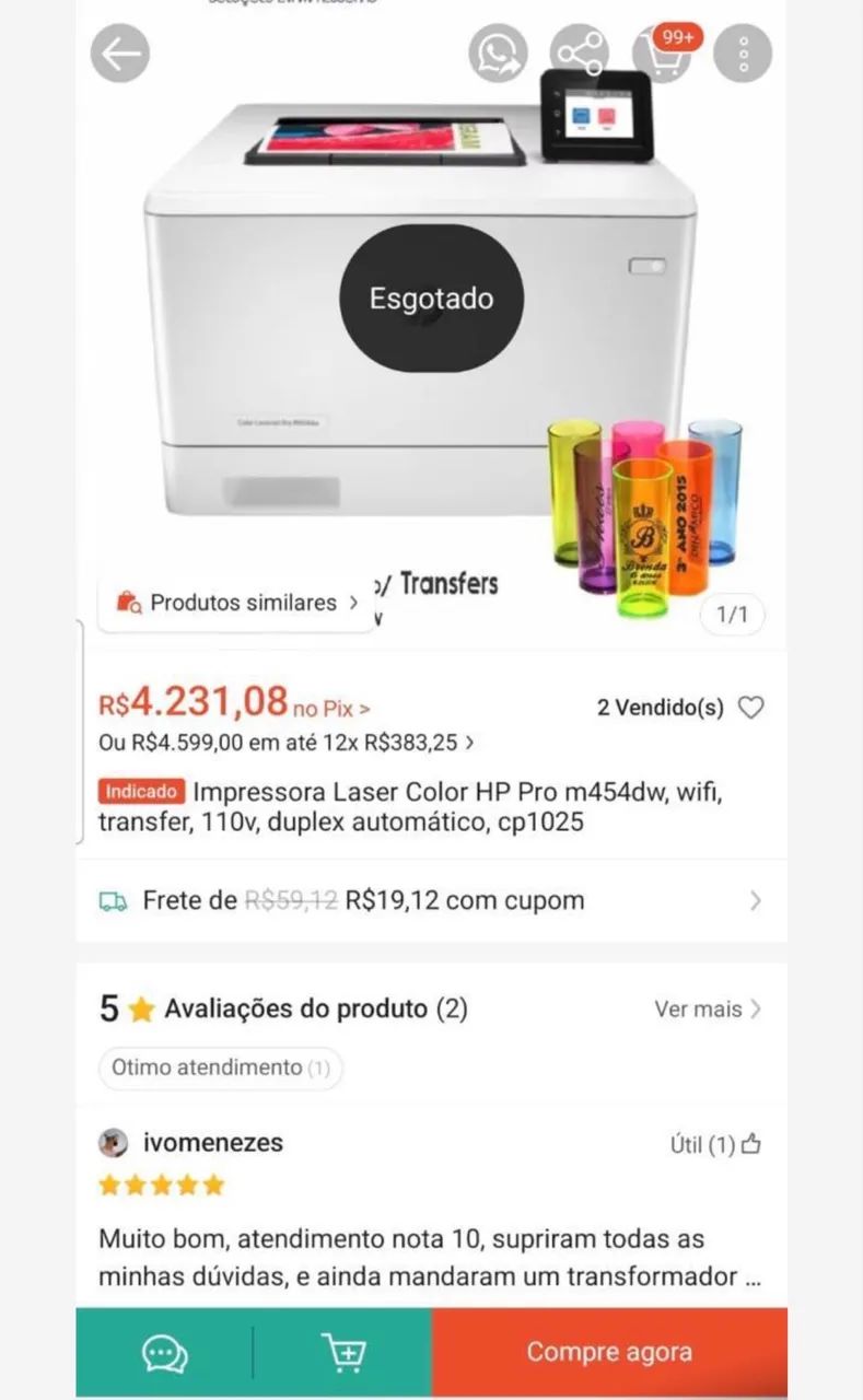 Impressora Laser Color HP Semi Nova  - Foto 2