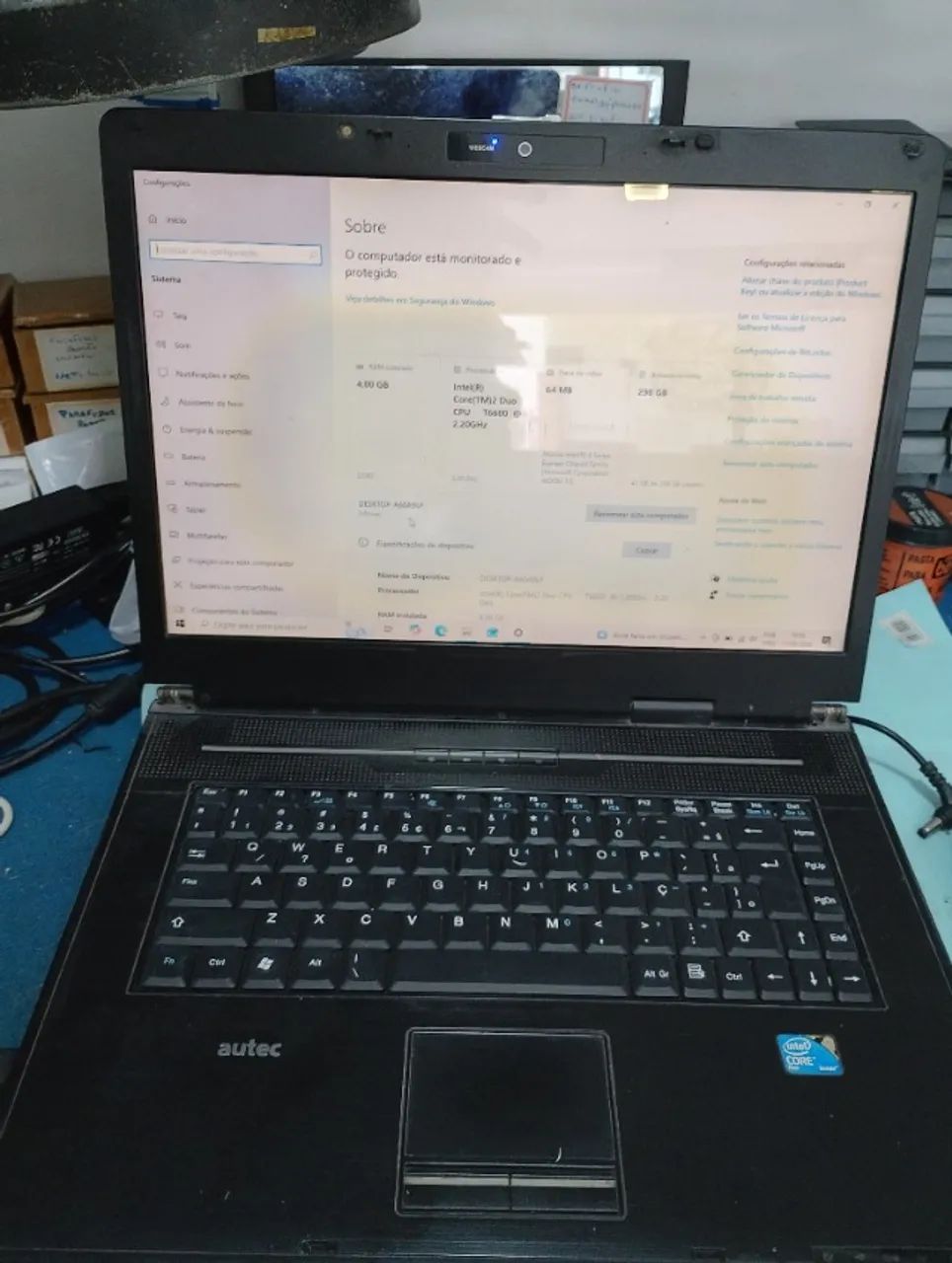 Notebook Itautec funcionando 500,00
