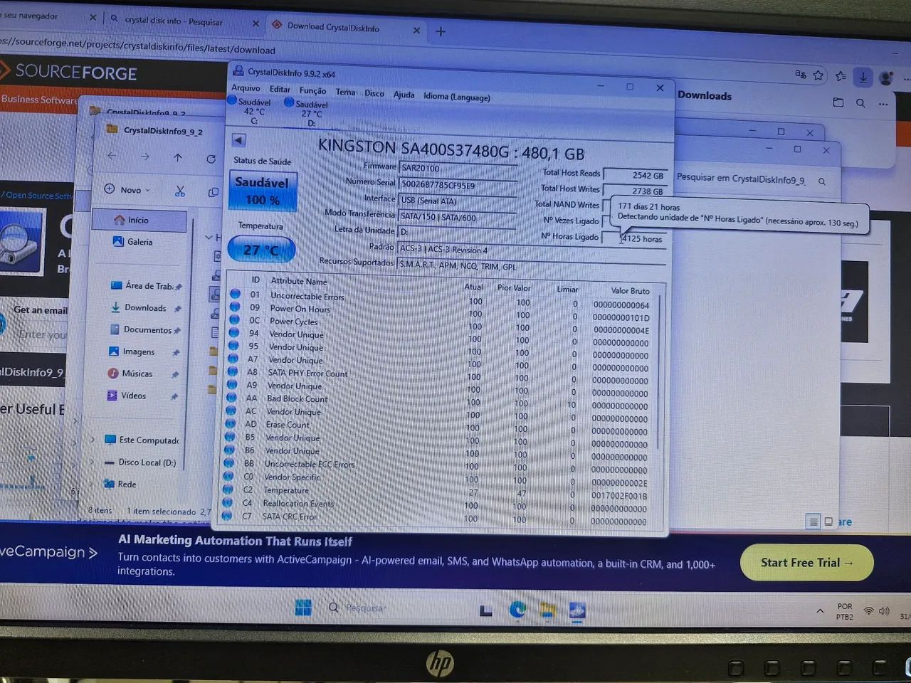 SSD 480gb Kingston  - Foto 3