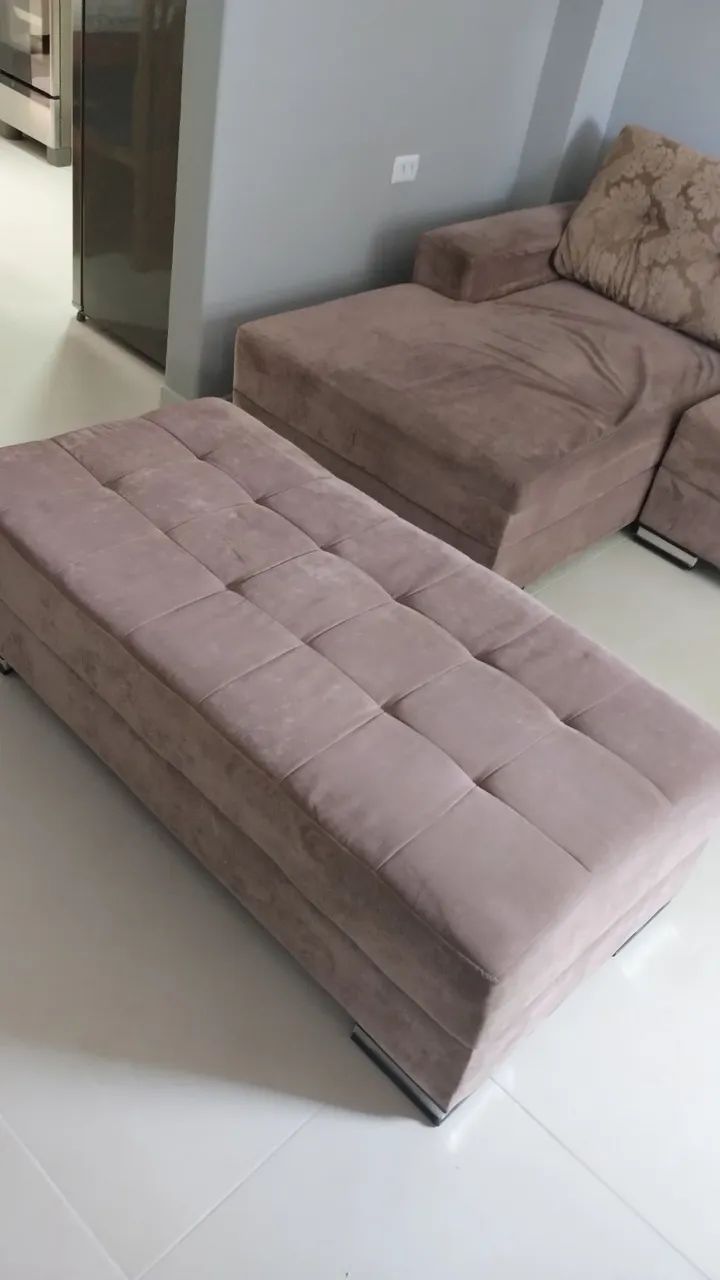 Imperdível: Sofá+ Mesa 6 cadeiras. Em ótimo estado  - Foto 3