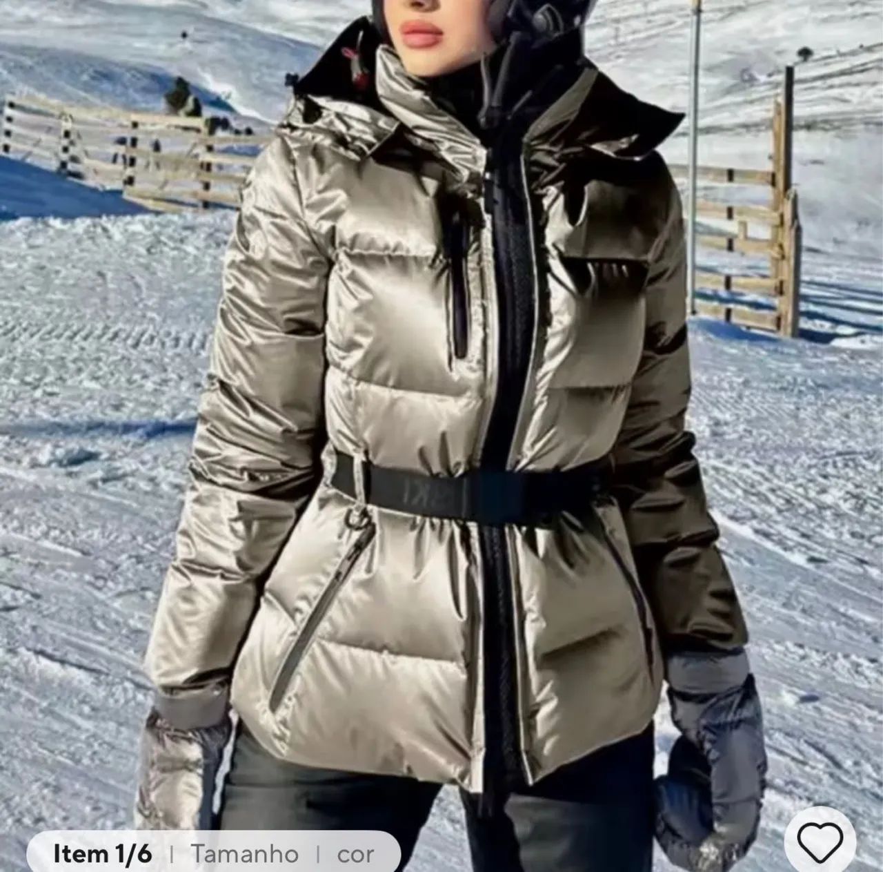 JAQUETA e CALÇA IMPERMEÁVEL PARA NEVE METALIZADA