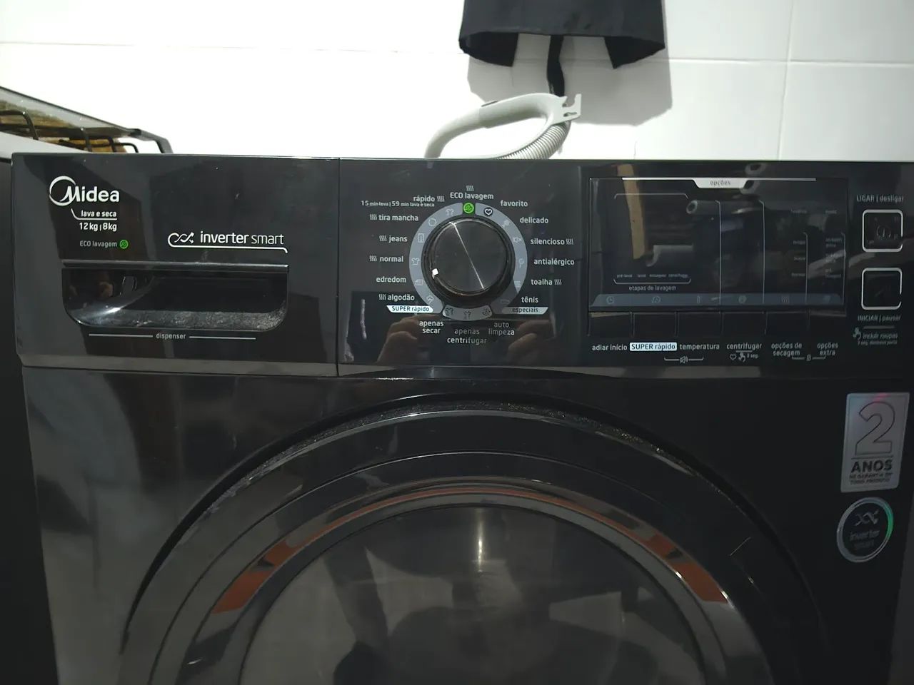 Lava e Seca Midea Inverter Smart 12kg/8kg - COM DEFEITO (E64) - Foto 4