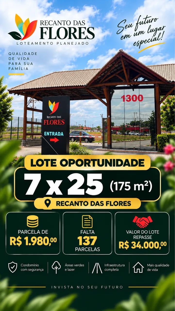 LOTE CONDOMÍNIO RECANTO DAS FLORES - Foto 4
