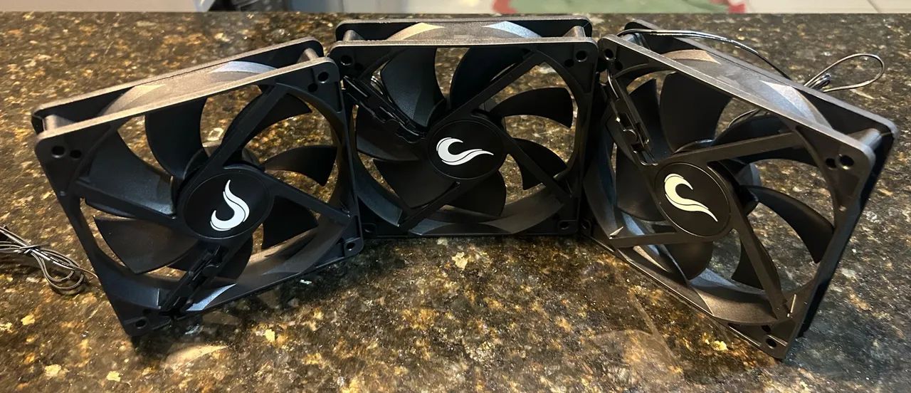 Kit com 3 Fan Rise Mode 120mm Preto - Foto 2