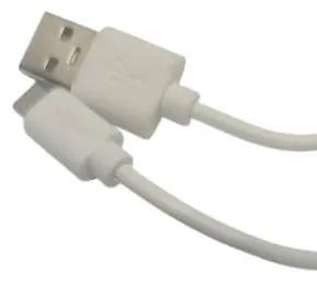 Cabo USB-A macho para micro-USB (micro-B) macho (70 centímetros) fio branco (70 cm)
