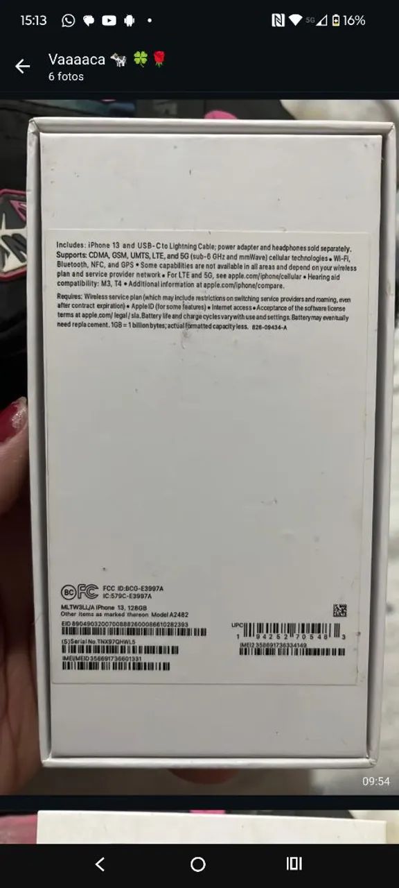 IPHONE 13 , 128GB COM CAIXA E CARREGADOR  - Foto 4