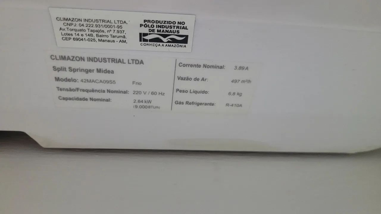 Unidade evaporadora Springer carrier 9.000btus - Foto 2