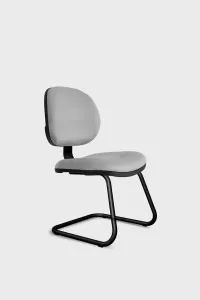 Cadeira fixa executiva Internauta com base em ?S? preta