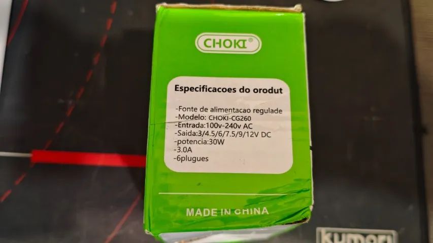 FONTE UNIVERSAL REGULÁVEL CHOKI CG260 30W 3A - 6 PLUGUES - Foto 2