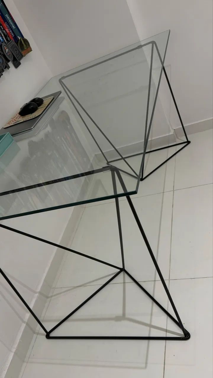 Mesa de Vidro Escritório Tok Stok  - Foto 3