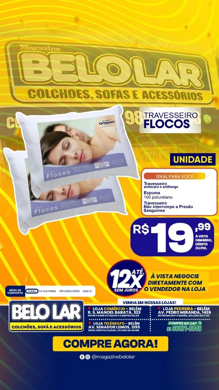 Travesseiro Flocos