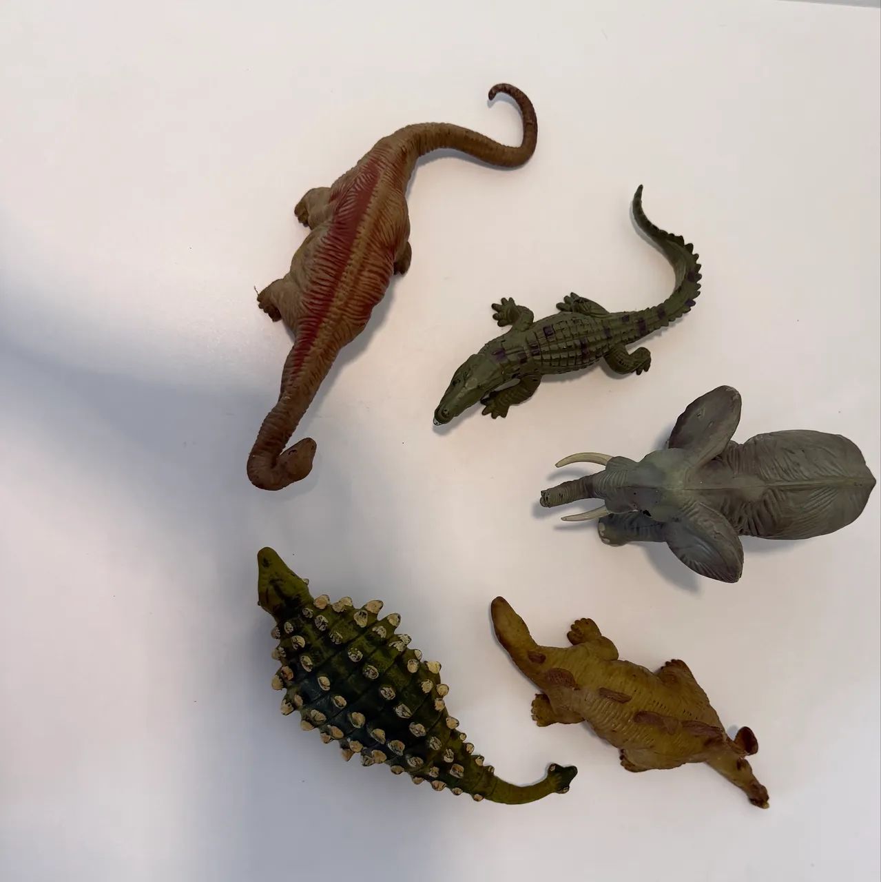 Kit 5 Animais e Dinossauros Realistas - Elefante e Crocodilo - Foto 4