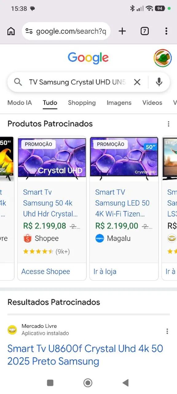 Televisão 50 polegadas com gaming Hub - Defeito - Foto 3