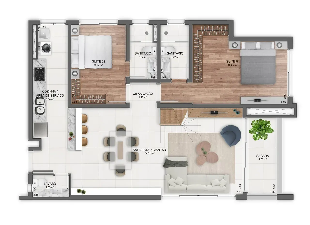 PLANTA 168m²
