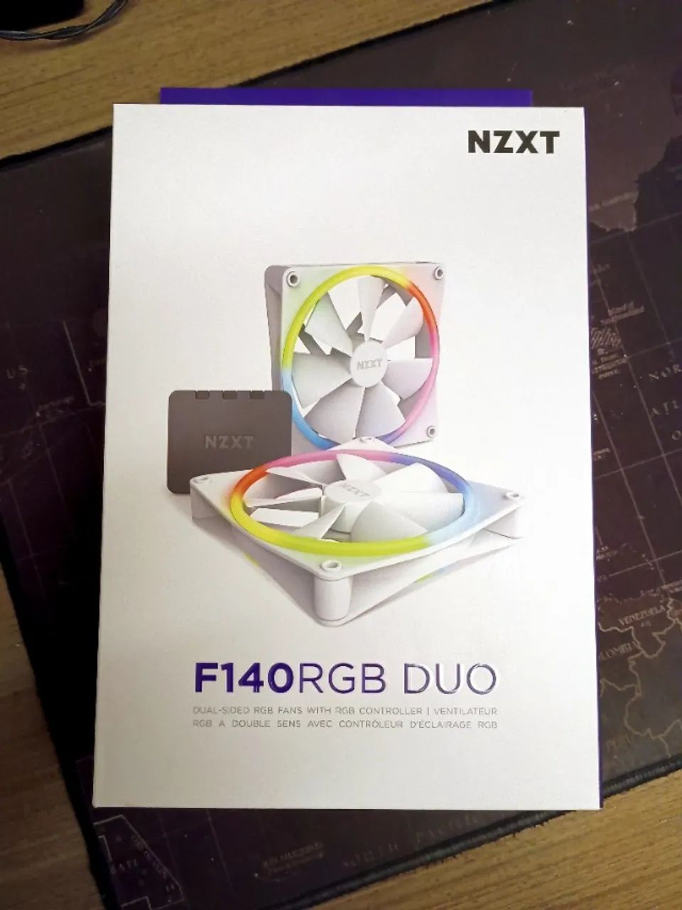 (NOVO) Kit Fan 2 Unidades NZXT F140RGB DUO RGB 140mm Branco Com Controlador RF-D14DF-W1 - Foto 2
