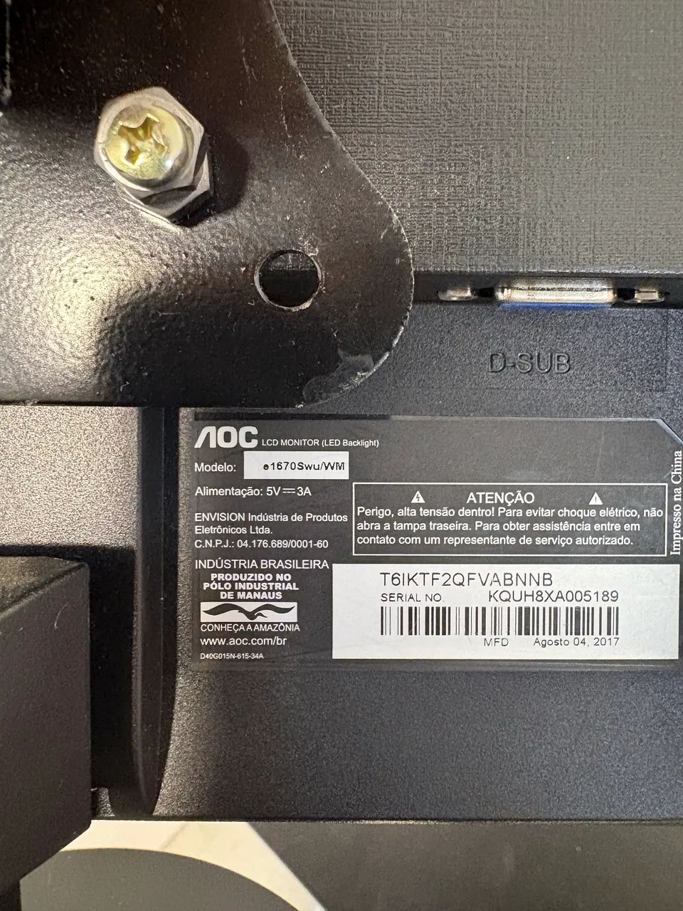 Monitor Portátil AOC C/SUPORTE - Foto 2