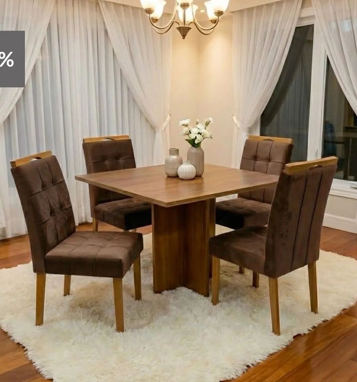 SALA DE JANTAR COM 4 CADEIRAS - Foto 2