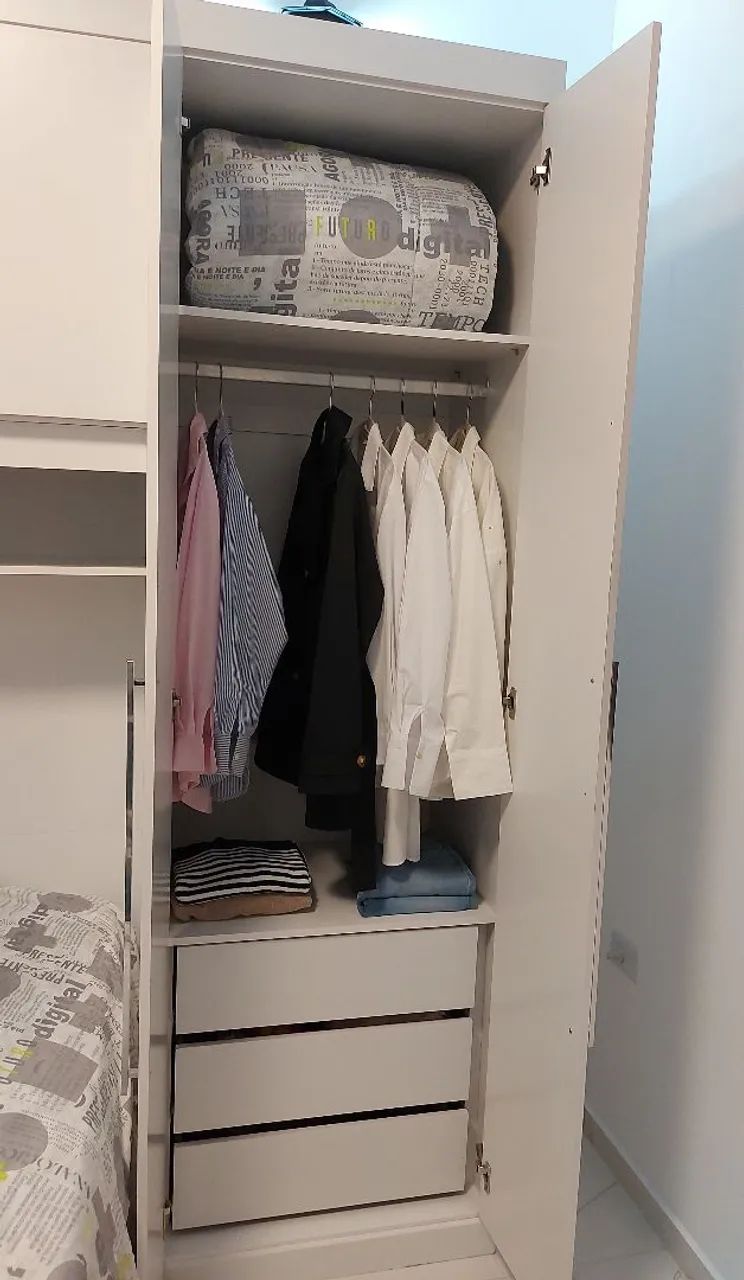 Guarda-Roupa Modulado em MDF Branco - Excelente Estado - Foto 2