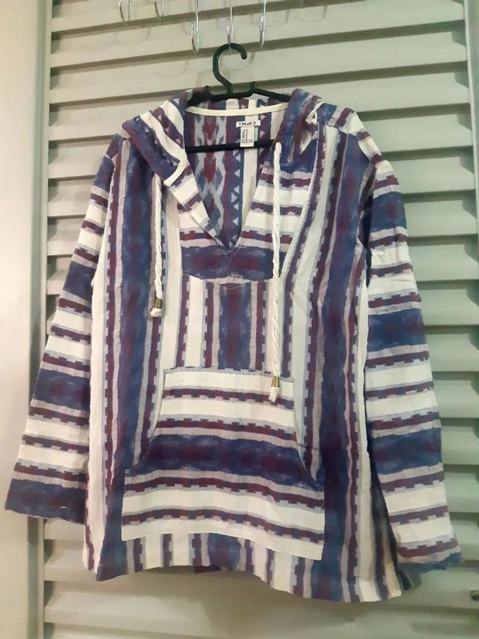 blusa em algodão, capuz e bolso canguru forever