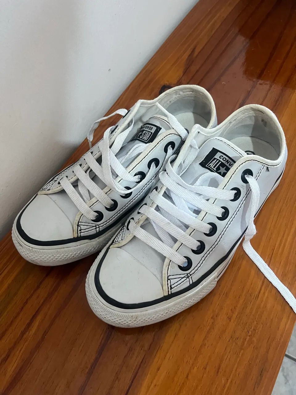 All Star Branco de Couro