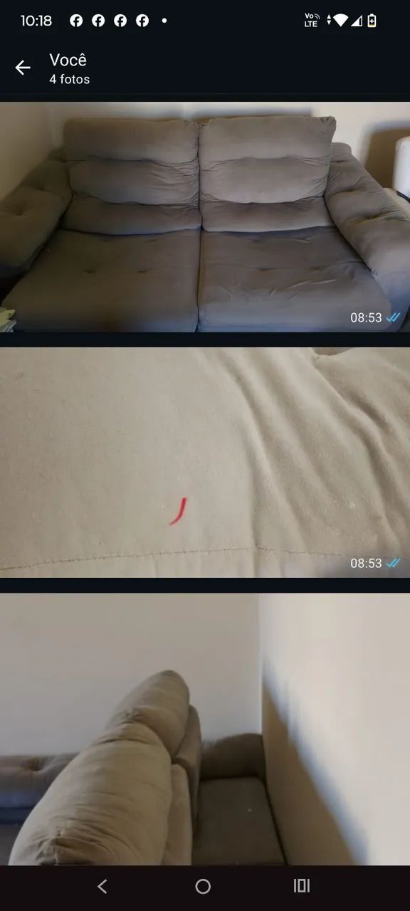 Sofá retrátil usado , confortável usado somente durante 1 ano. - Foto 3