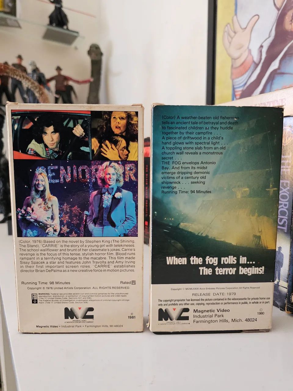 Vhs Importado Carrie e The Fog Magnetic Video terror  - Foto 2
