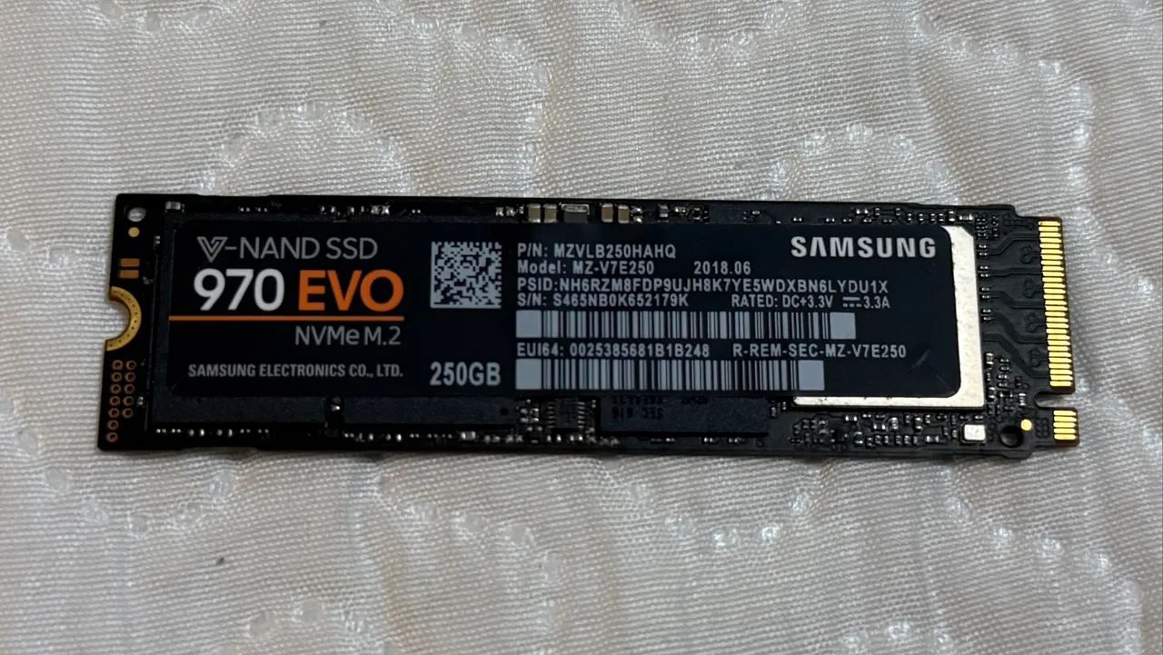 SSD NVME SAMSUNG 970 EVO 250GB
