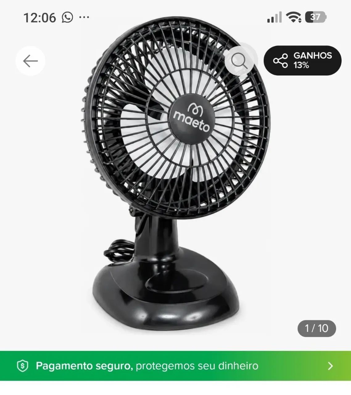 Ventilador de mesa