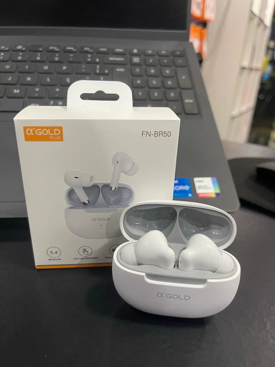Fone Sem Fio Agold Fn-br50 Bluetooth Android Samsung Iphone Branco - Foto 4