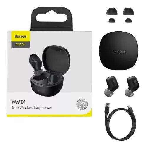 Fone Sem Fio Bluetooth Baseus Encok Wm01 Touch - Original